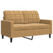 3-delige Loungeset met kussens en bolsters fluweel bruin