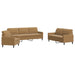 3-delige Loungeset met kussens fluweel bruin