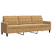 3-delige Loungeset met kussens fluweel bruin