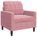 4-delige Loungeset met kussens fluweel roze