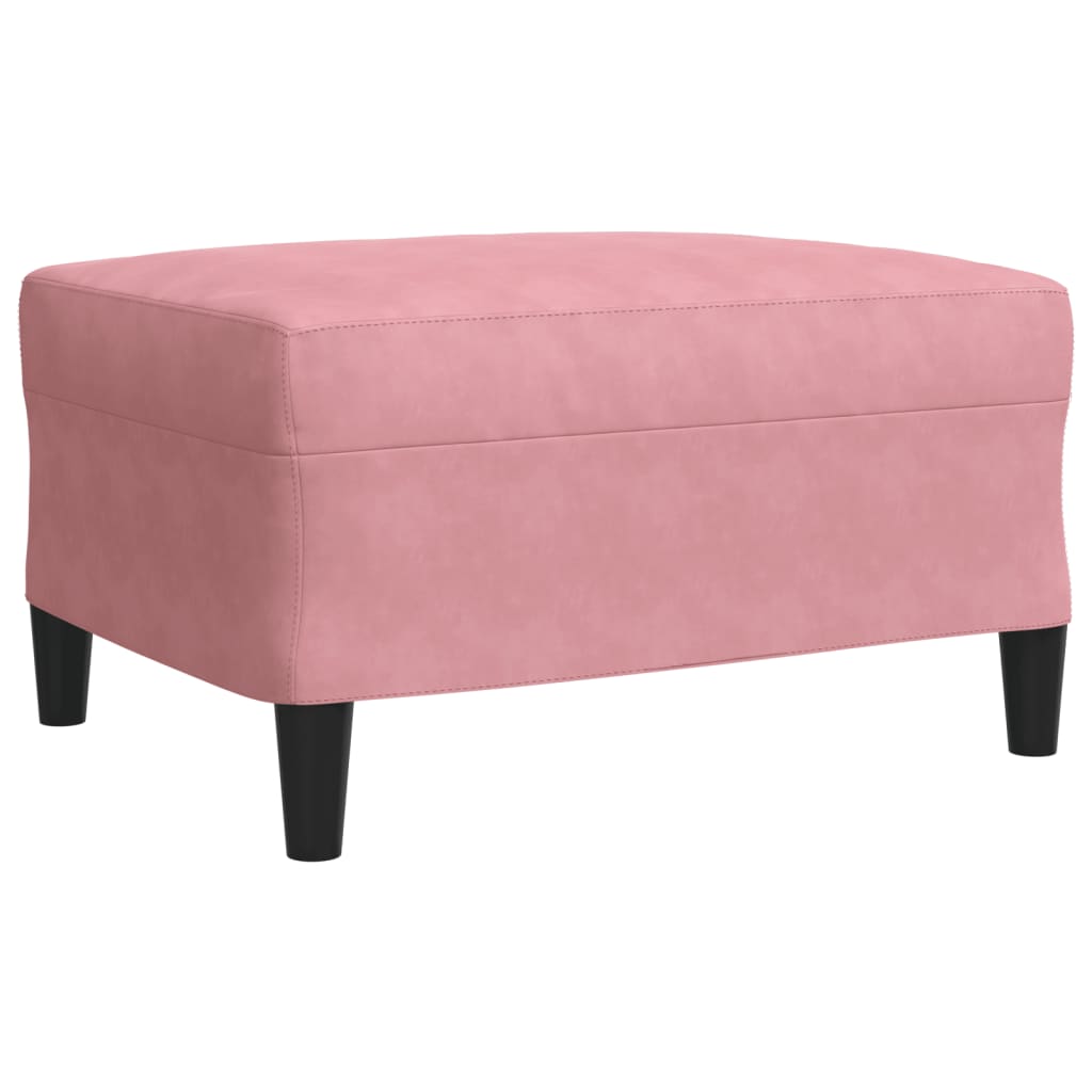 4-delige Loungeset met kussens fluweel roze