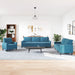 4-delige Loungeset met kussens fluweel blauw
