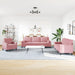 3-delige Loungeset met kussens en bolsters fluweel roze
