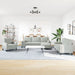 4-delige Loungeset met kussens en bolsters fluweel lichtgrijs