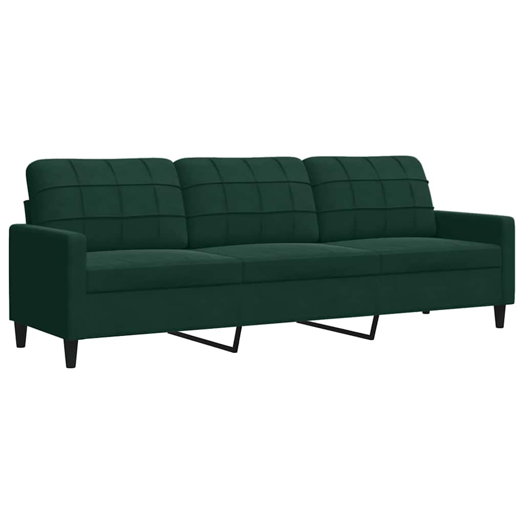 4-delige Loungeset met kussens en bolsters fluweel donkergroen