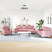 4-delige Loungeset met kussens en bolsters fluweel roze