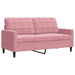 4-delige Loungeset met kussens en bolsters fluweel roze