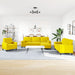4-delige Loungeset met kussens en bolsters fluweel geel