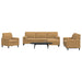4-delige Loungeset met kussens en bolsters fluweel bruin