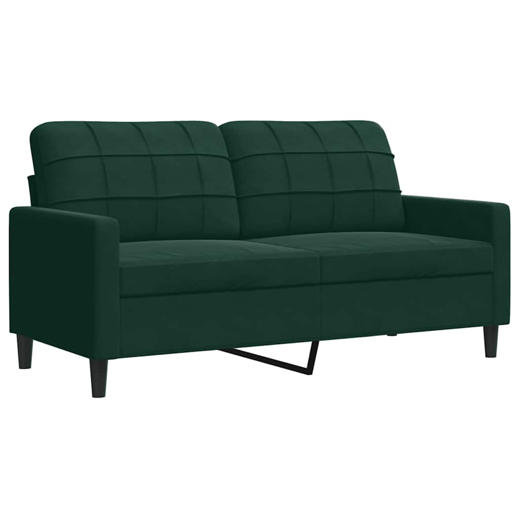 2-delige Loungeset met kussens fluweel donkergroen