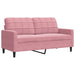 2-delige Loungeset met kussens fluweel roze