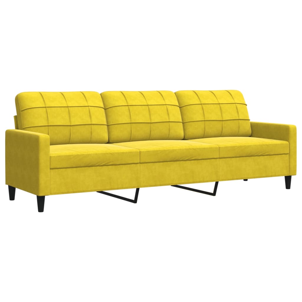 2-delige Loungeset met kussens fluweel geel