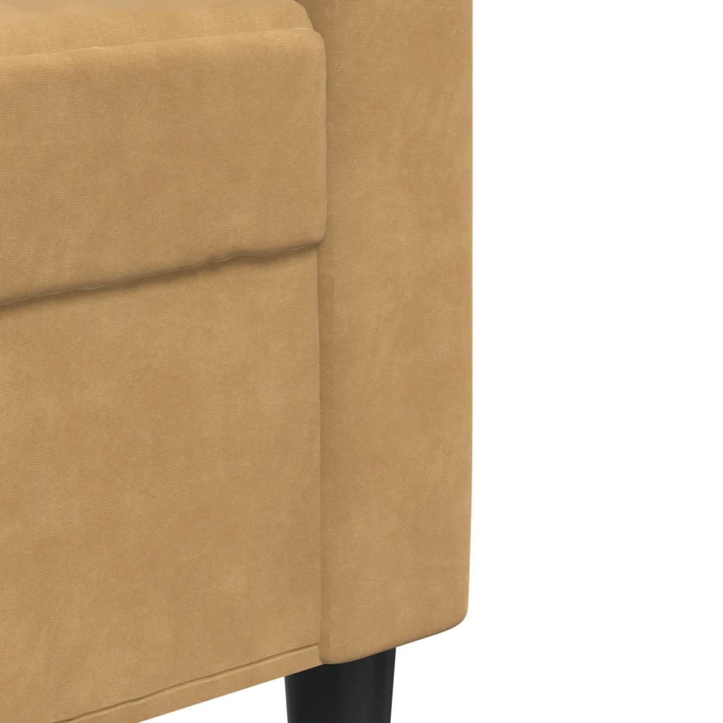 2-delige Loungeset met kussens fluweel bruin
