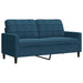 2-delige Loungeset met kussens fluweel blauw