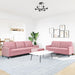 3-delige Loungeset met kussens fluweel roze