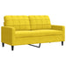 3-delige Loungeset met kussens fluweel geel
