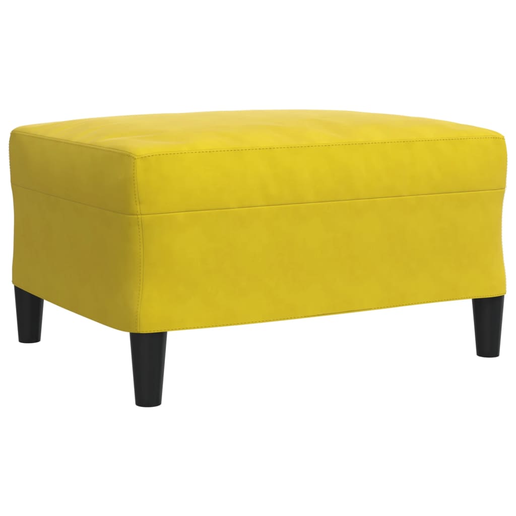 3-delige Loungeset met kussens fluweel geel