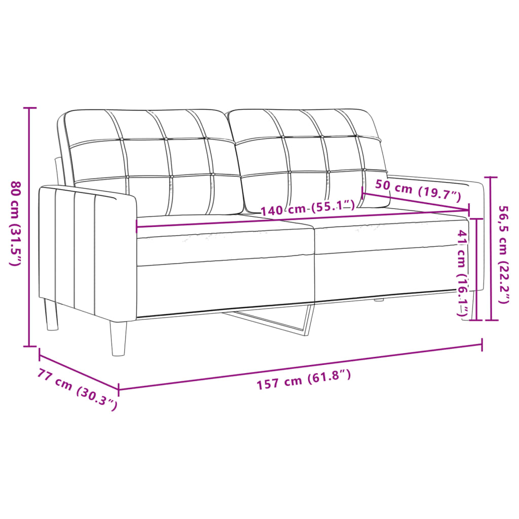 3-delige Loungeset met kussens fluweel geel