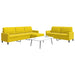 3-delige Loungeset met kussens fluweel geel
