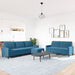 3-delige Loungeset met kussens fluweel blauw
