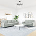 2-delige Loungeset met kussens en bolsters fluweel lichtgrijs