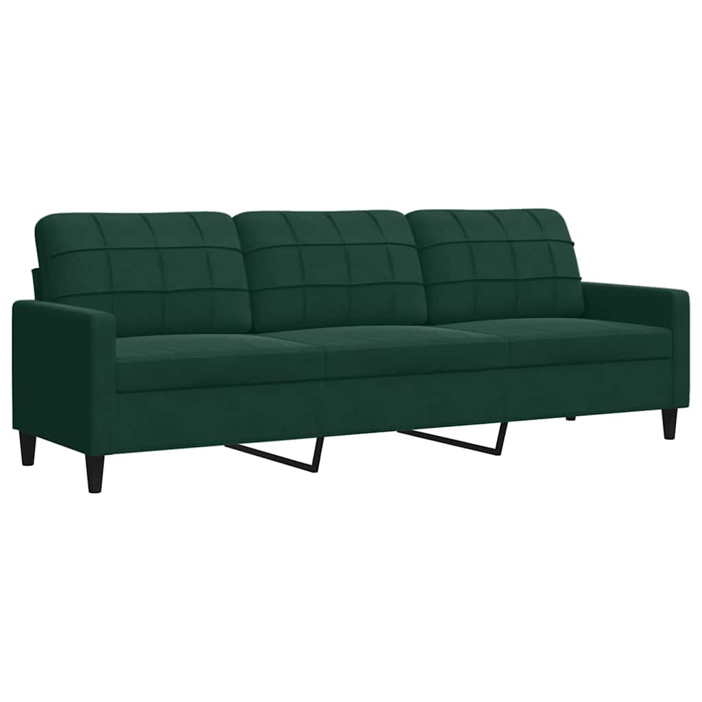 2-delige Loungeset met kussens en bolsters fluweel donkergroen