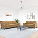 2-delige Loungeset met kussens en bolsters fluweel bruin