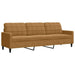 2-delige Loungeset met kussens en bolsters fluweel bruin