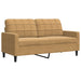 2-delige Loungeset met kussens en bolsters fluweel bruin