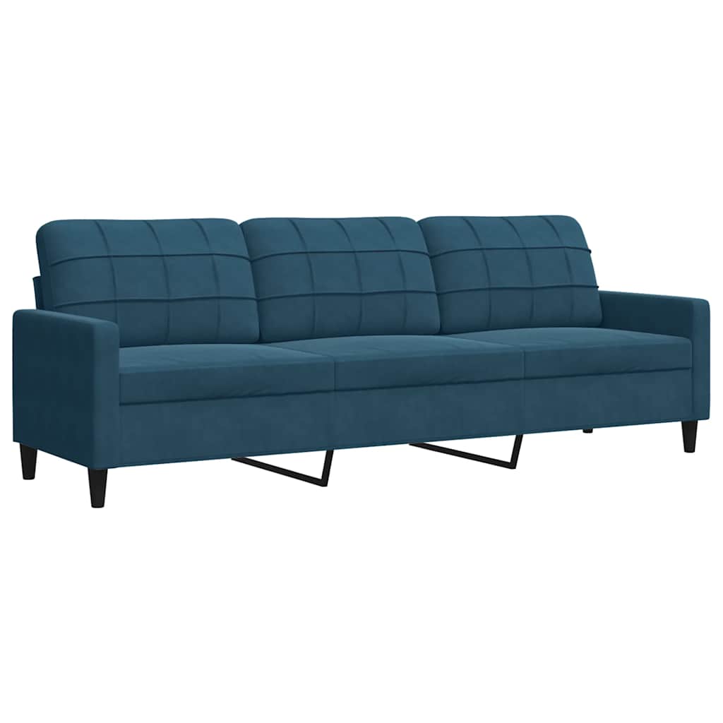 2-delige Loungeset met kussens en bolsters fluweel blauw