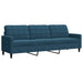 2-delige Loungeset met kussens en bolsters fluweel blauw