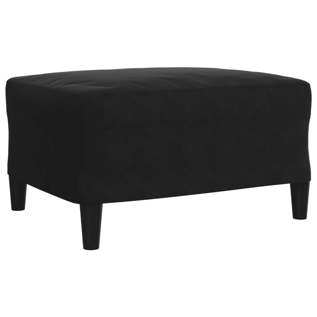 3-delige Loungeset met kussens en bolsters fluweel zwart