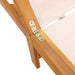 Ligbedden 2 st met tafel massief acaciahout en textileen crème