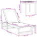 Ligbedden 2 st met tafel massief acaciahout en textileen blauw