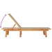 Ligbedden 2 st met tafel massief acaciahout en textileen taupe