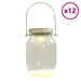Tuinlantaarns 12 st glas warmwit