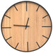 Wandklok Ø39 cm ijzer en bewerkt hout bruin