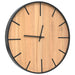 Wandklok Ø39 cm ijzer en bewerkt hout bruin