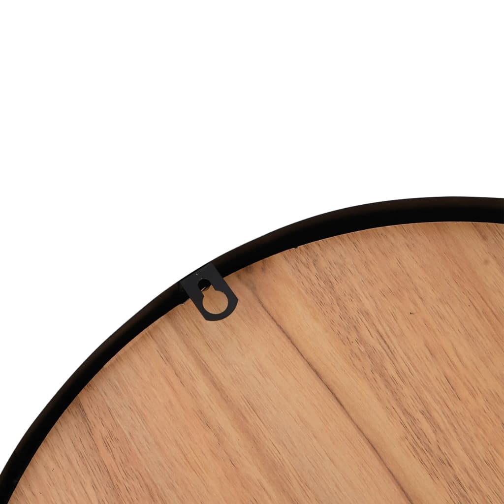 Wandklok Ø39 cm ijzer en bewerkt hout bruin