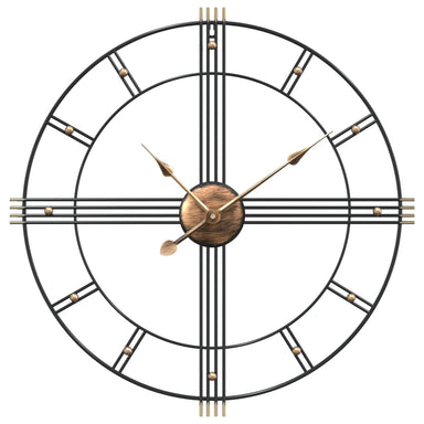 Wandklok Ø60 cm ijzer zwart