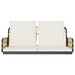 Schommelbank met kussens 105x58x38 cm poly rattan en staal