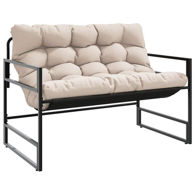 Tuinbank met kussen 113 m staal taupe
