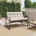 Tuinbank met kussen 113 m staal taupe