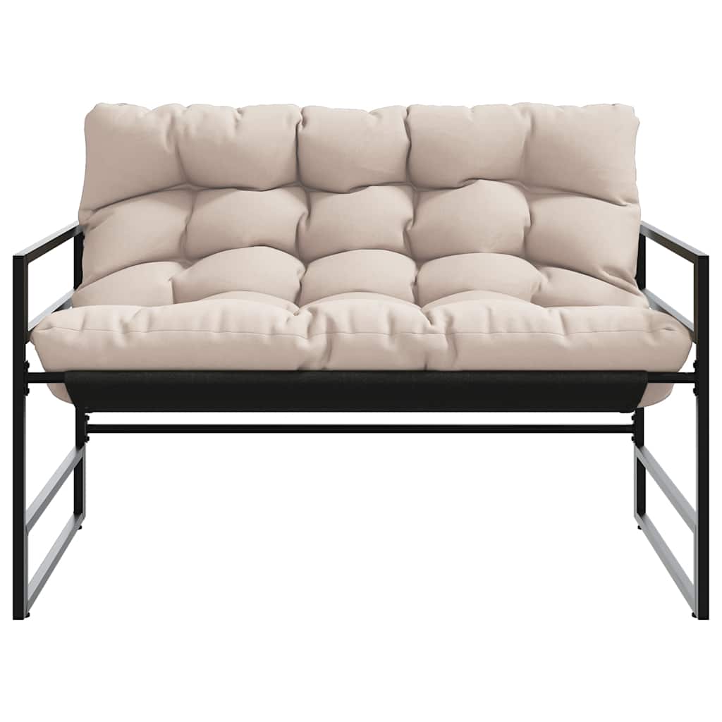 Tuinbank met kussen 113 m staal taupe