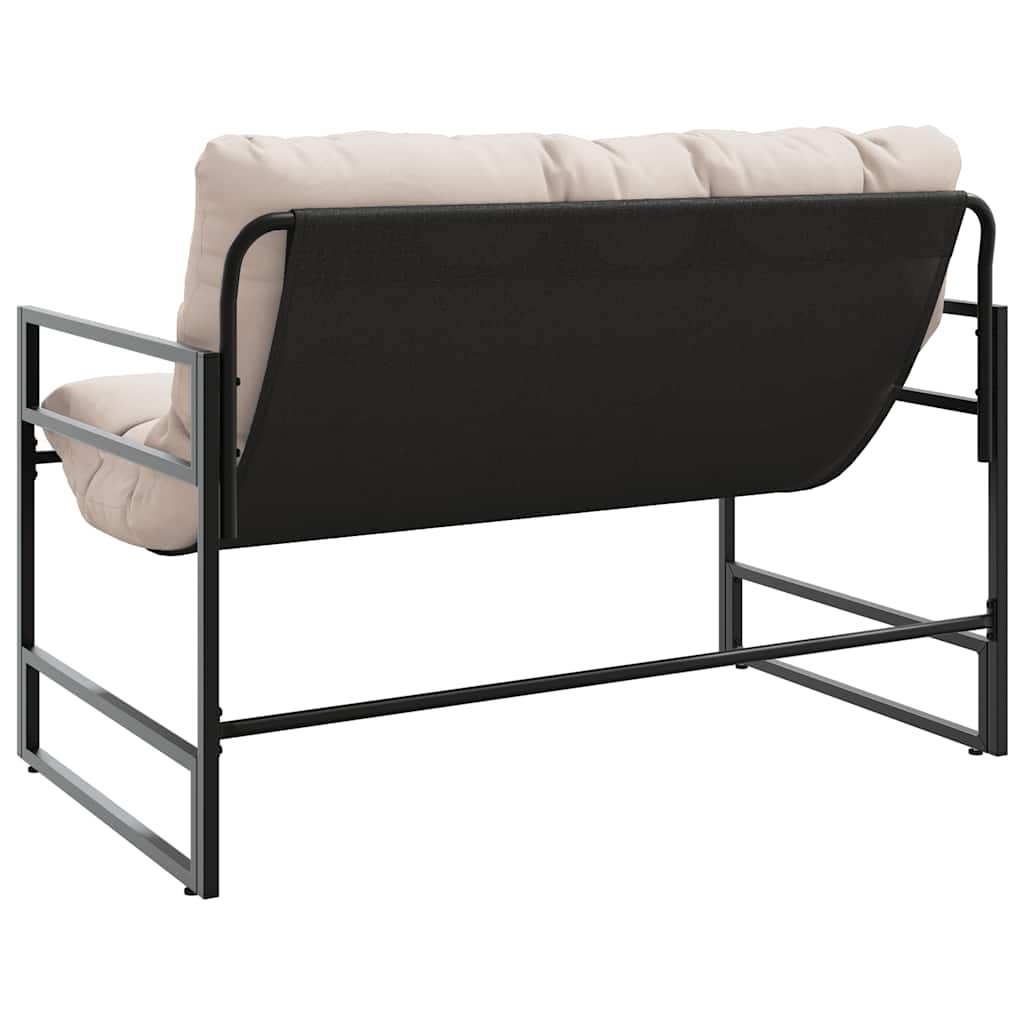 Tuinbank met kussen 113 m staal taupe