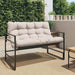 Tuinbank met kussen 113 m staal taupe