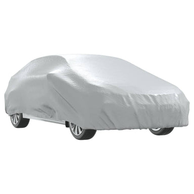 Autohoes voor sedan met gespriemen XXL volledig zilverkleurig