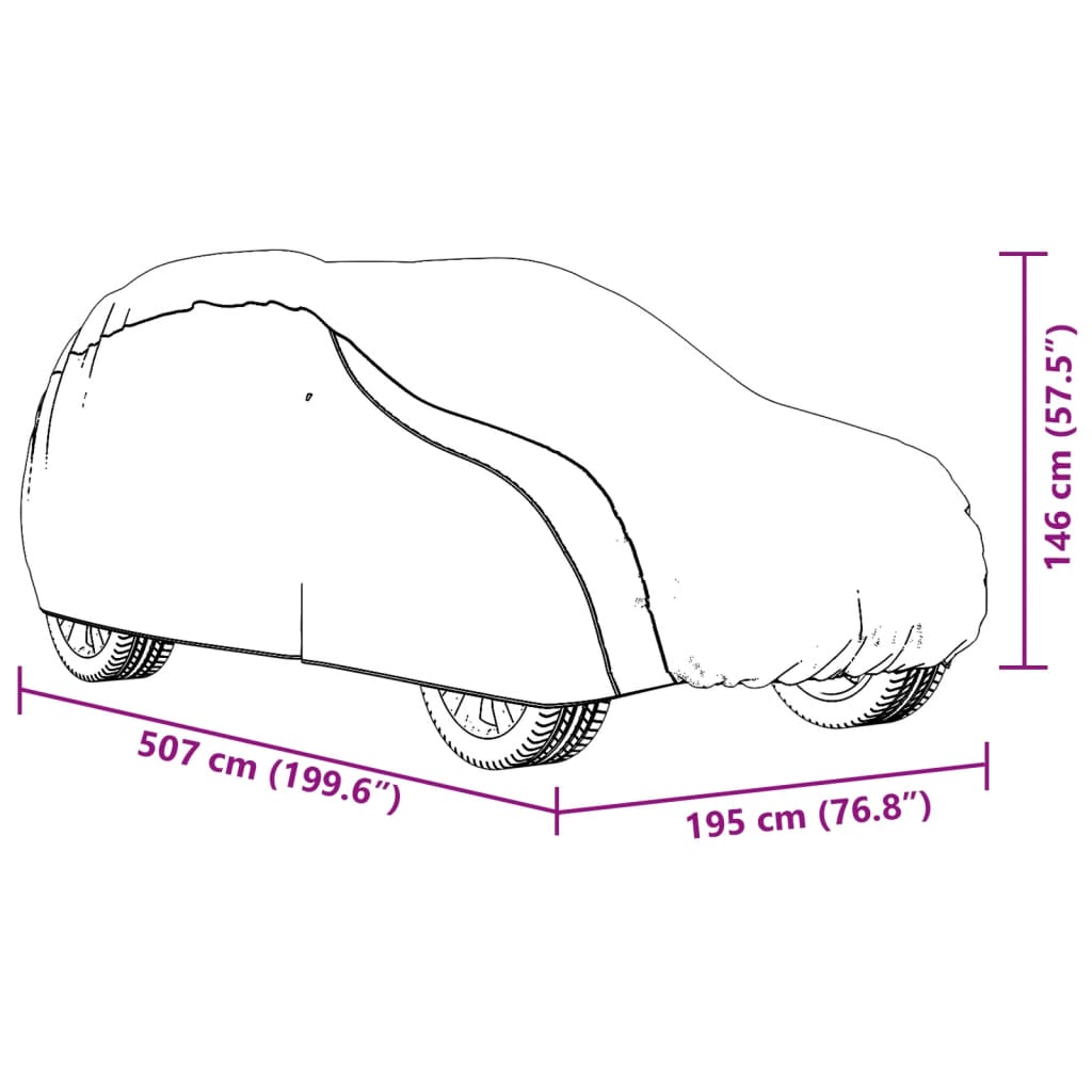 Autohoes voor SUV met gespriemen XL volledig zilverkleurig
