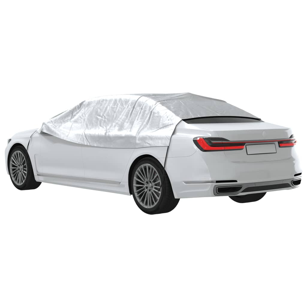 Autohoes half met haken L zilverkleurig