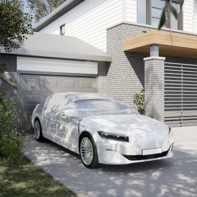 Autohoes half met haken L zilverkleurig